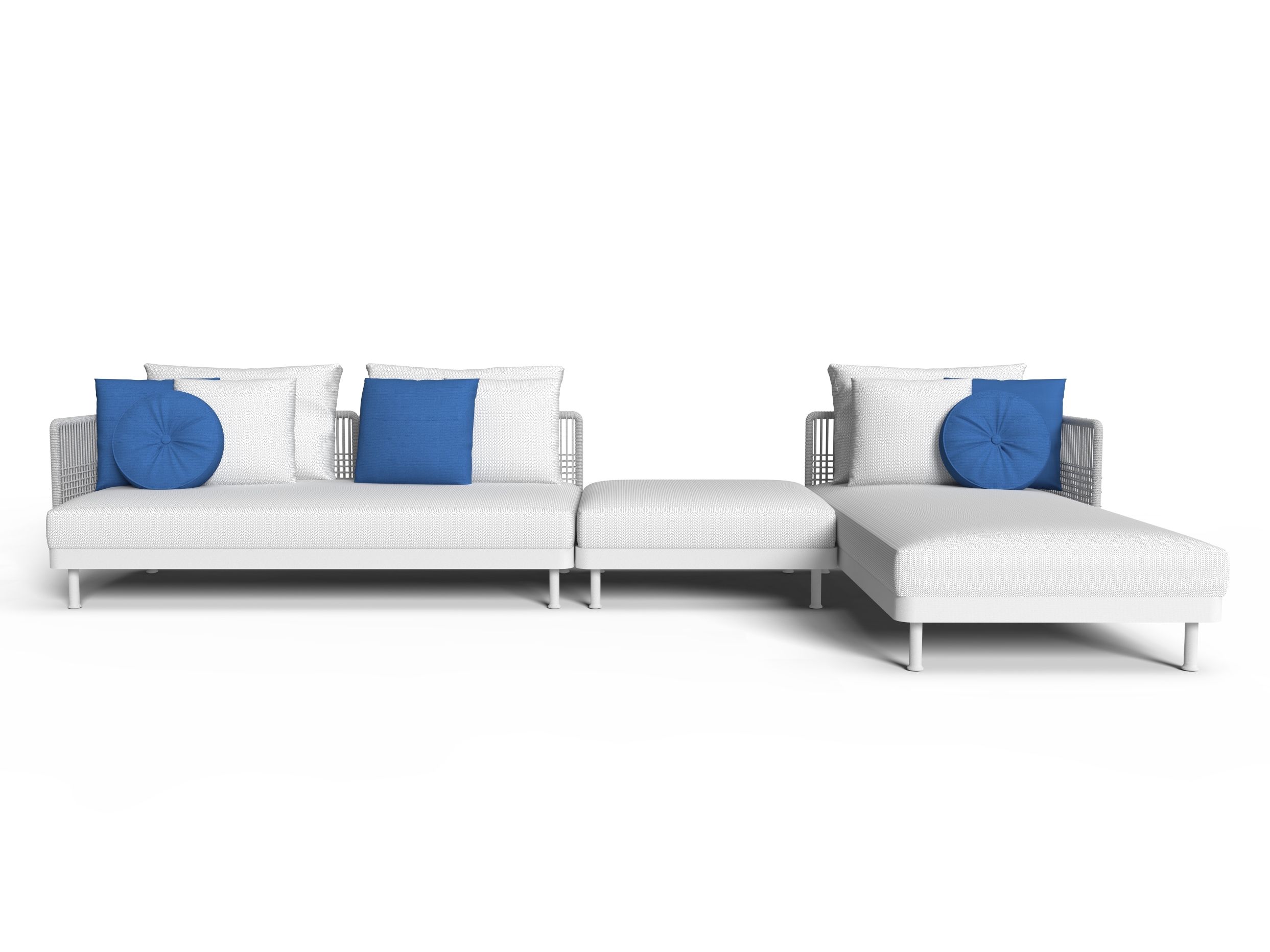 Секционный тканевый диван с веревочной спинкой Talenti Slam / Rope ARCH-00130742