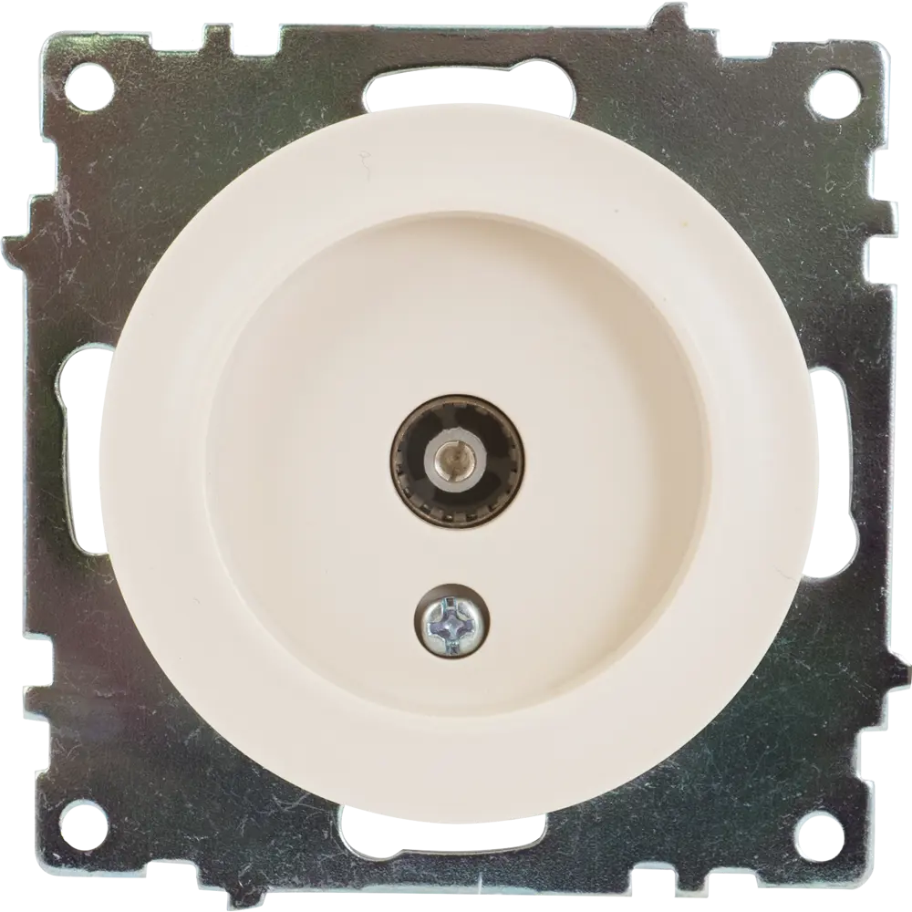 Телевизионная розетка OneKeyElectro Florence бежевая для скрытого монтажа 82126990