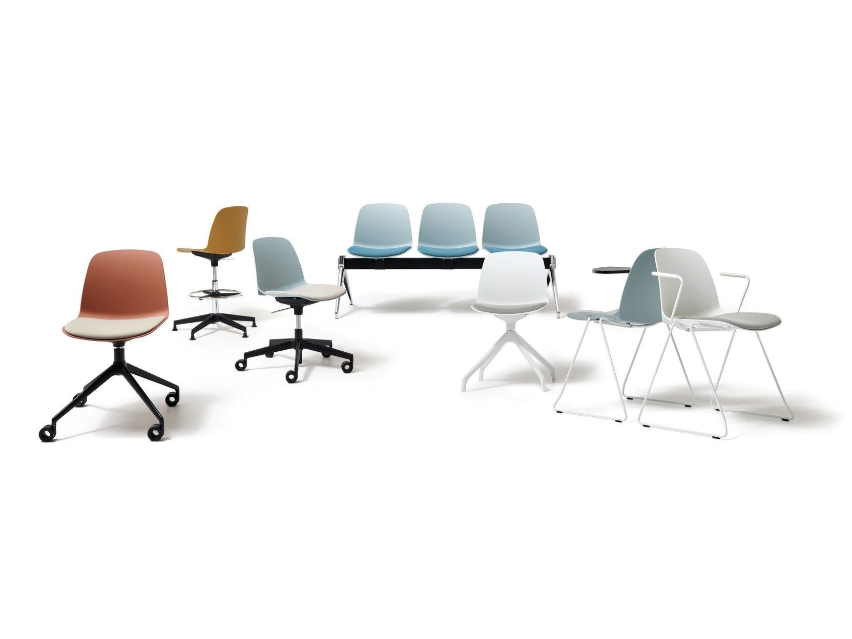 Регулируемый по высоте 5-спицевой офисный стул из полипропилена Diemme Kire ARCH-00147207 - Вид №4