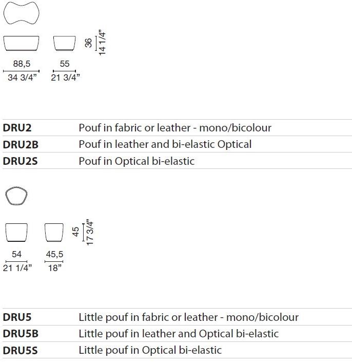 Cappellini Пуф из мягкой ткани Drum sun-id-1344710 - Вид №4