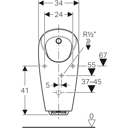 116.084.00.1 Писсуар сенсорный настенный Geberit  - Вид №2