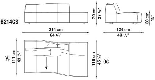 B&B Italia Модульный диван из ткани Bend sun-id-1452964 - Вид №16