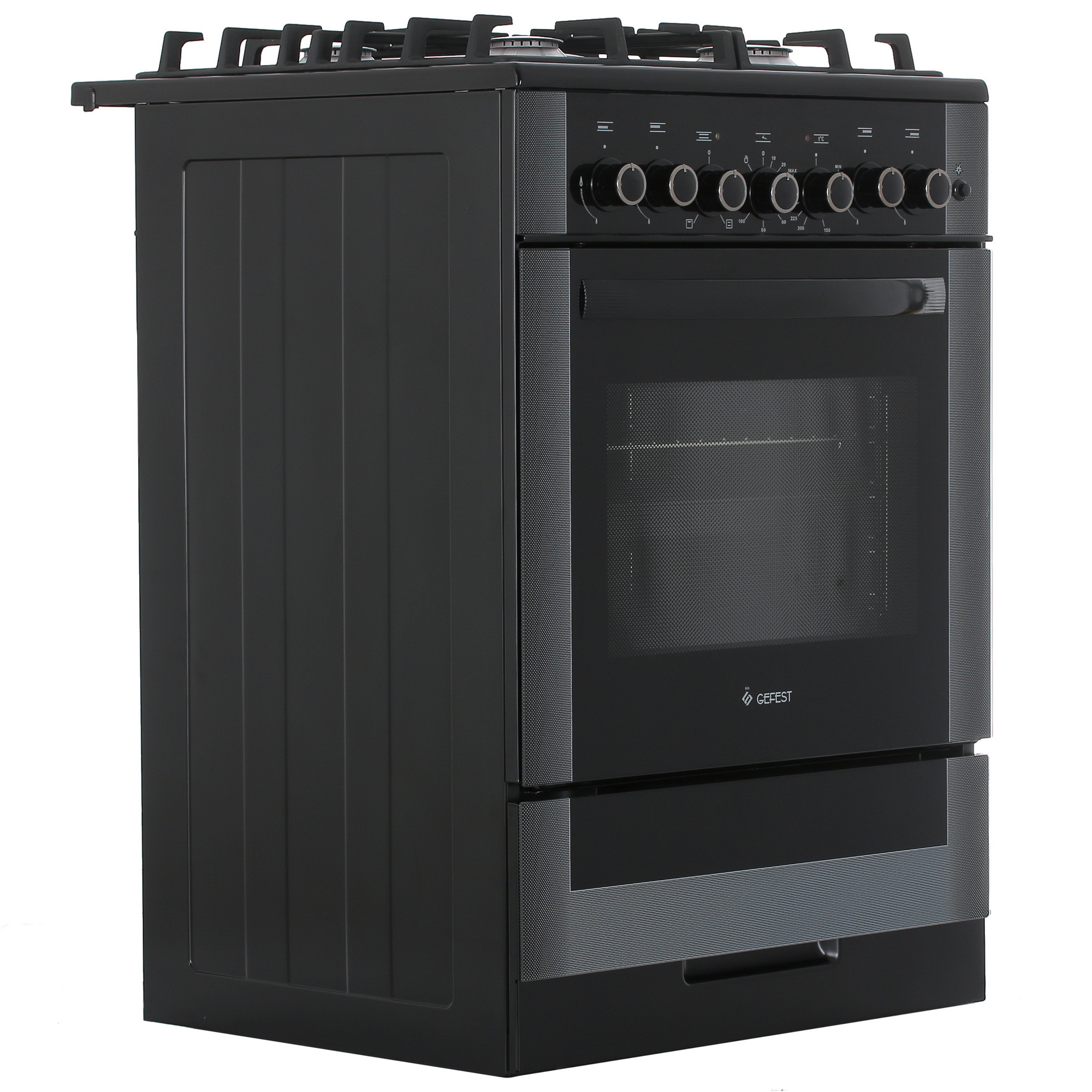 9085702 Комбинированная плита Gefest GE 652044 GC черный STDN-0025601 - Вид №1