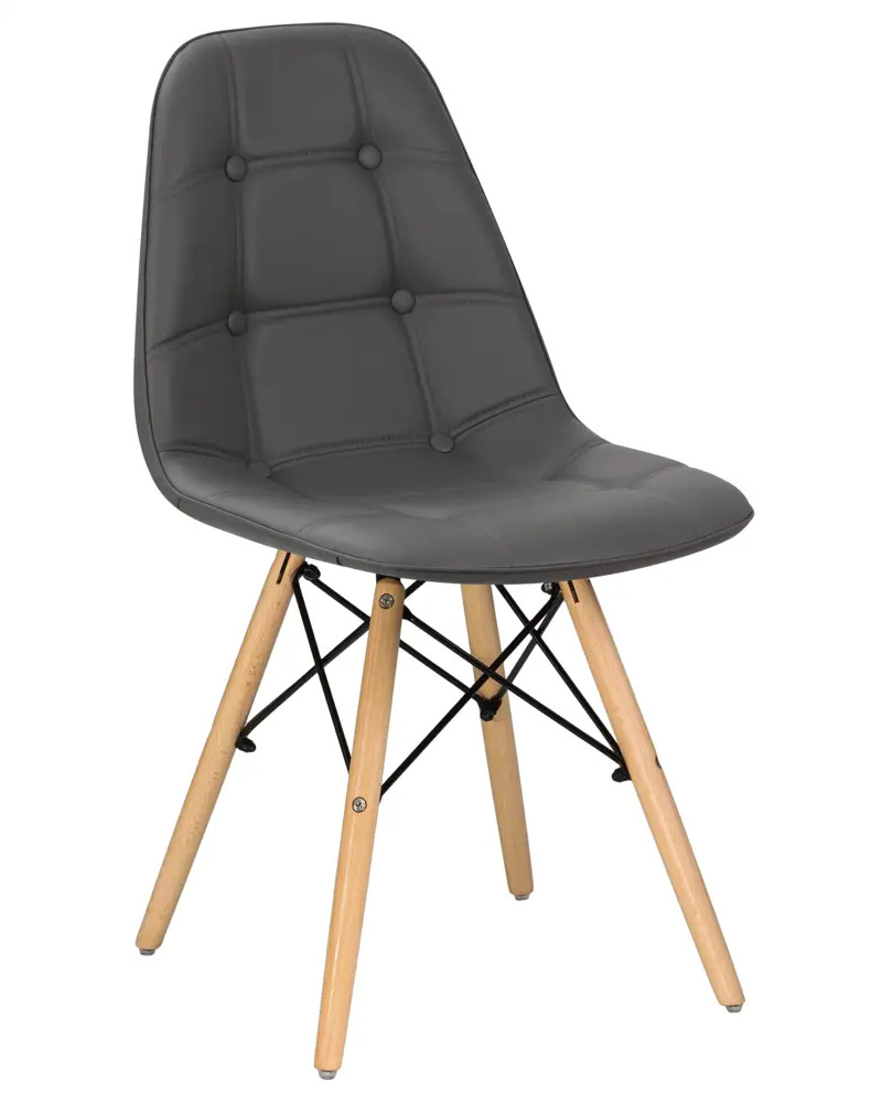 90297655 Кухонный стул Dobrin Bennet LMZL 44.5x44x54 см искусственная кожа цвет серый STLM-0173532