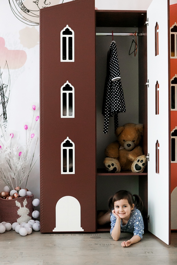 Шкаф двухдверный детский "Венеция-1-XL" МАНДАРИН ВЕНЕЦИЯ 178681 Голубой Santreyd - Вид №6