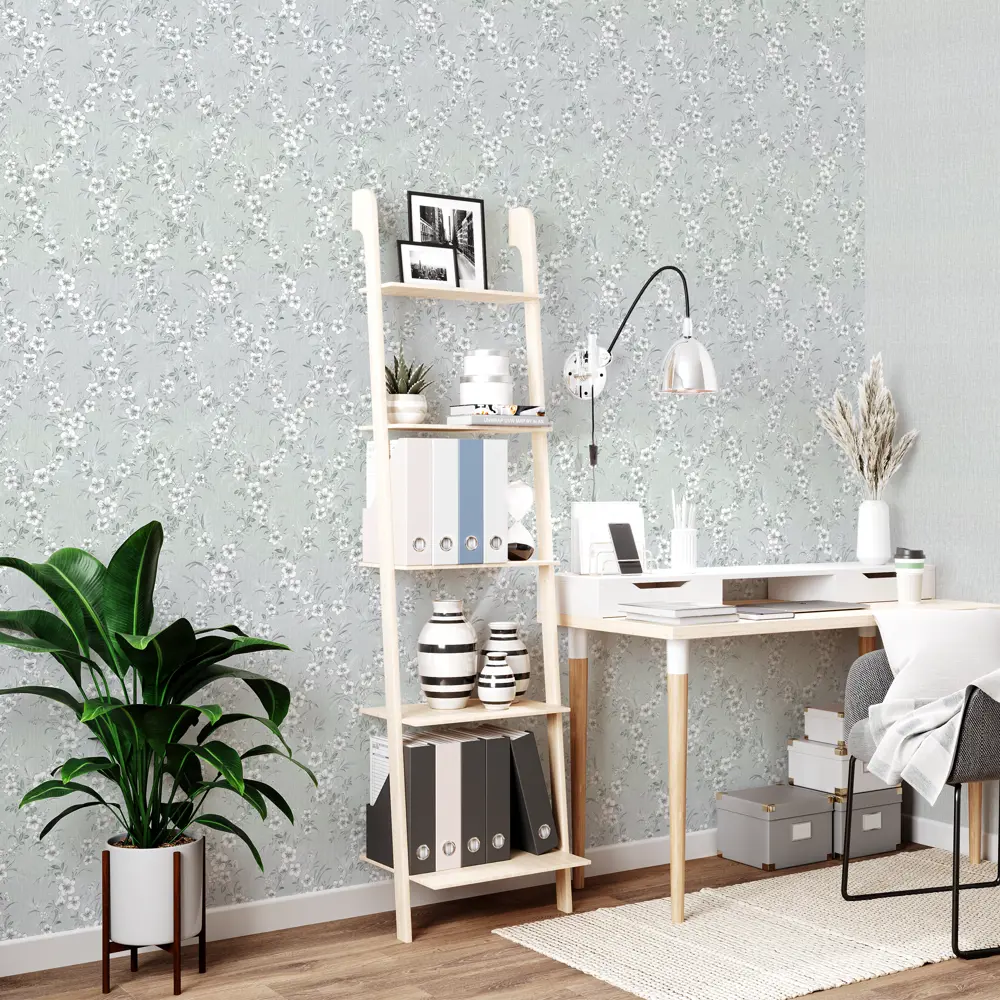 Обои флизелиновые Palitra Life Paradise зеленые с растительным орнаментом 89421277 STLM-1576314 - Вид №5