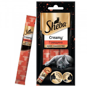ПР0051764 Лакомство для кошек крем-лакомство говядина 3х12г SHEBA
