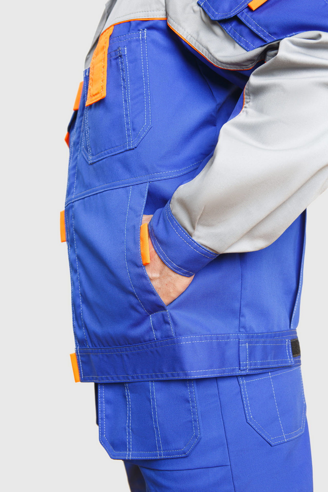 5039609 Костюм "Профессионал-2" василек-светло-серый  Летняя спецодежда  размер 72-74/206-212  - Вид №13