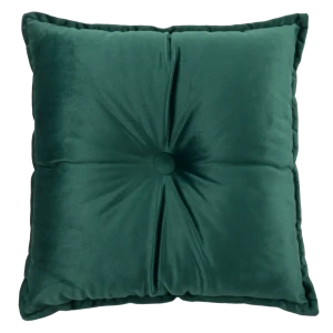 Подушка с пуговицей Бархат 43x43 см цвет изумруд