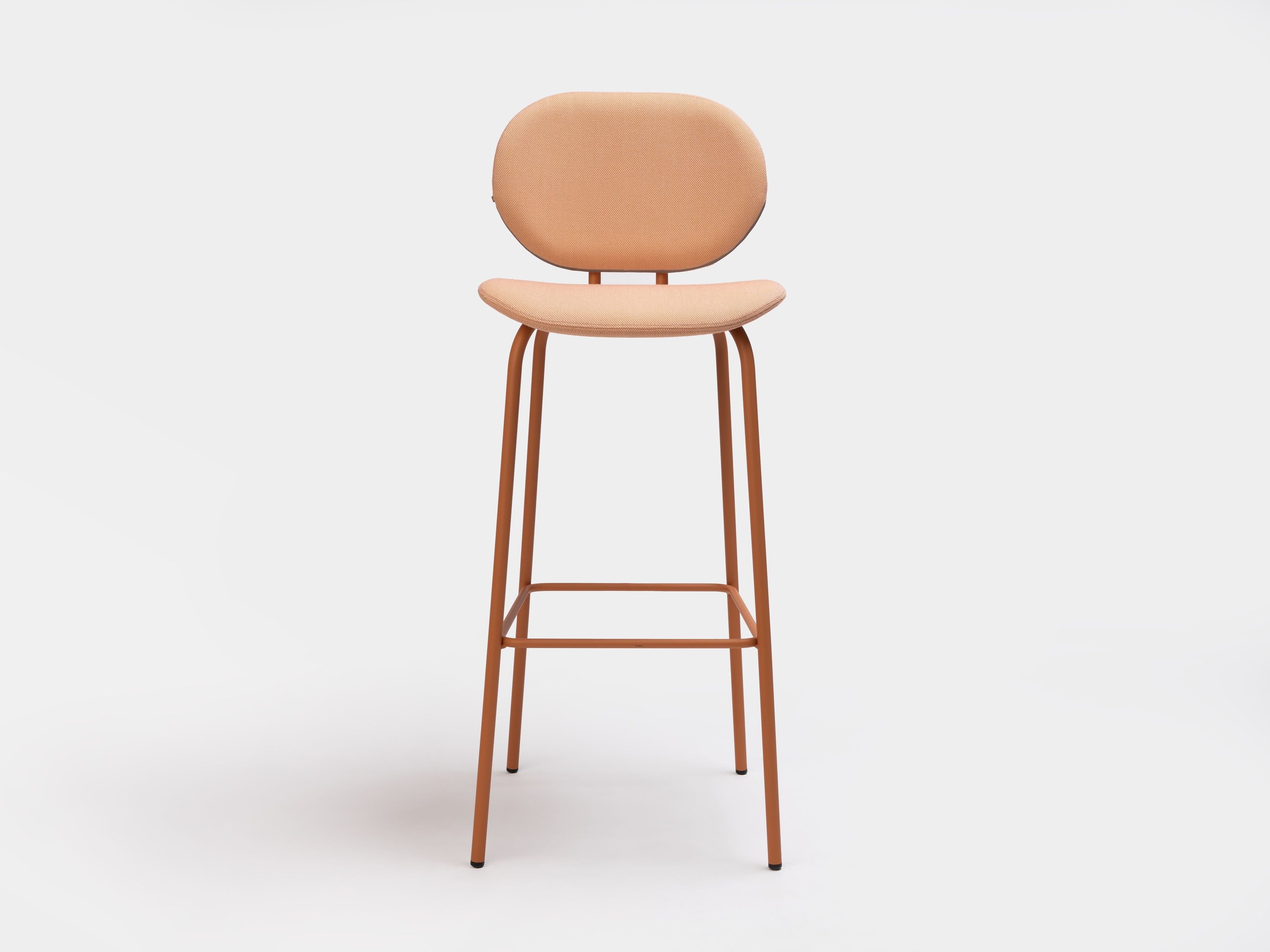 Высокий стальной стул со спинкой с мягким сиденьем ONDARRETA Hari ARCH-00057983 - Вид №1