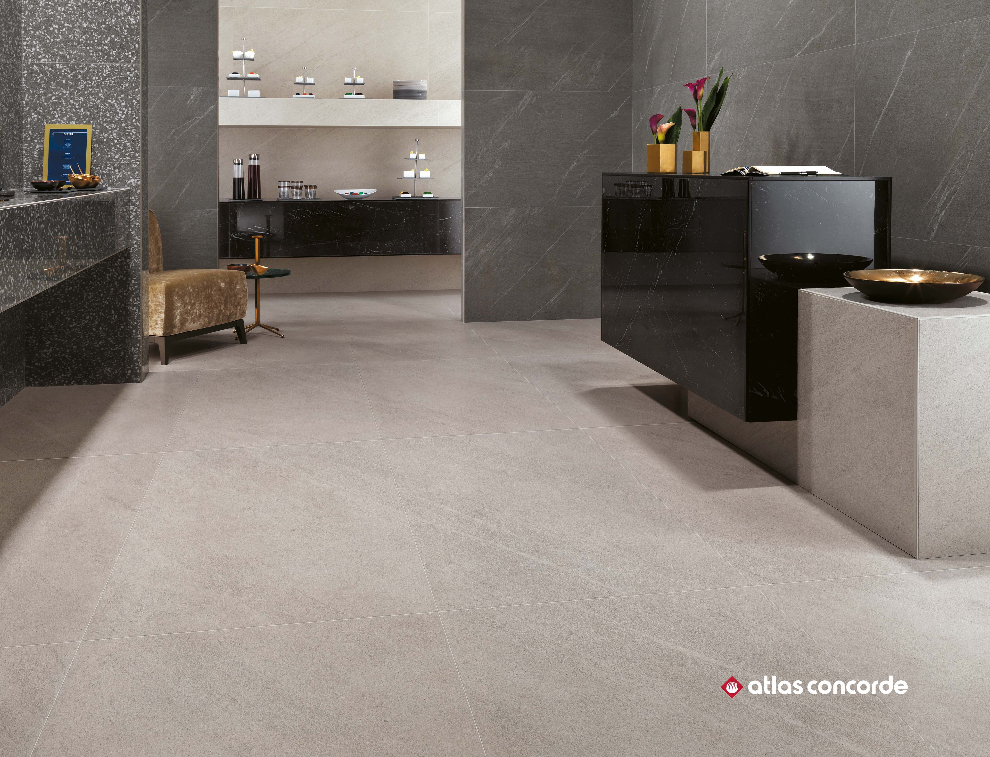 Белый камень эффект пасты керамический пол Atlas Concorde Marvel Stone ARCH-00021976 - Вид №2