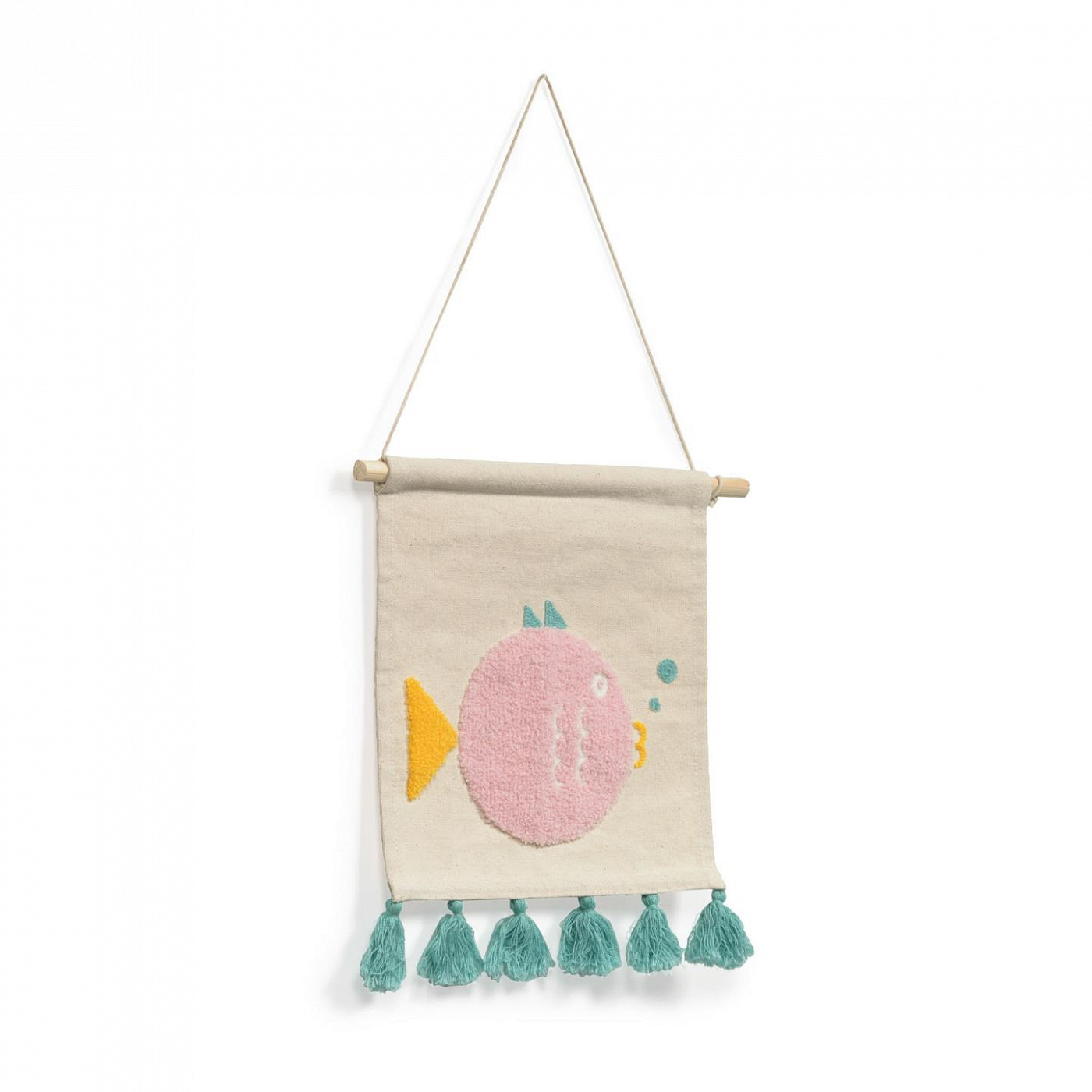 108298 Гобелен 100% хлопок разноцветный с рыбками 25 x 25 cm La Forma Delmare 