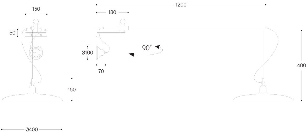Aldo Bernardi Бра из латуни Meridiana sun-id-1465342 - Вид №7