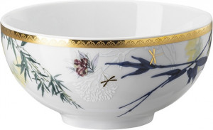 10655600 Rosenthal Набор салатников индивидуальных Rosenthal Турандот 12см, фарфор, белый, золотой кант, 6шт Фарфор