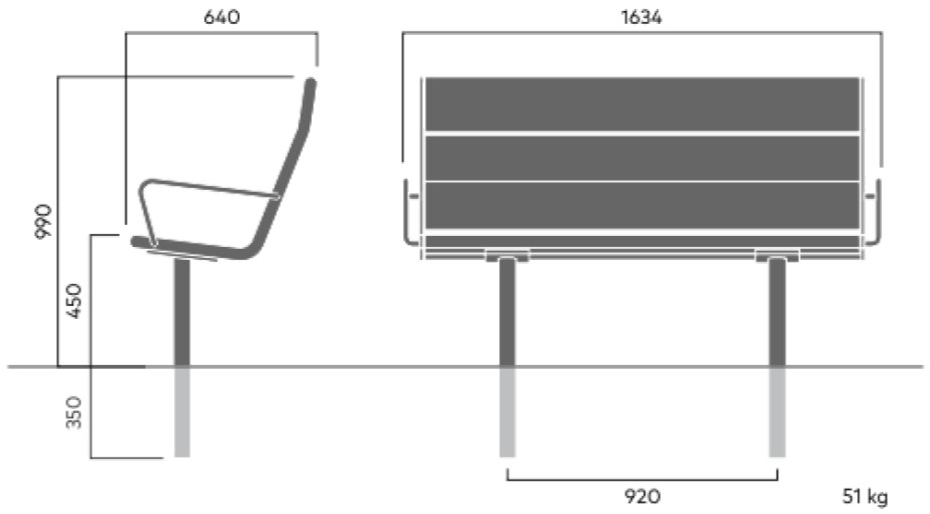 VESTRE Деревянная скамейка со спинкой April sun-id-1508386 - Вид №7