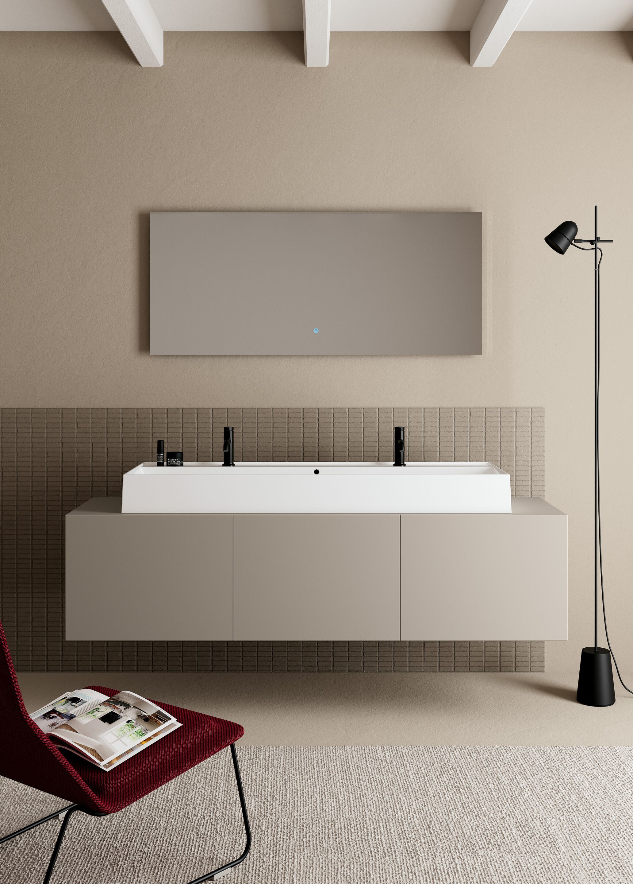 Двойной подвесной умывальник Scarabeo Ceramiche Picture ARCH-00074228 - Вид №7