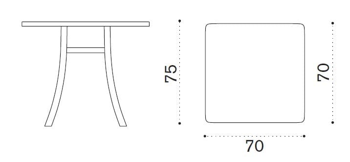 Стальной квадратный садовый стол Ethimo эликсир ARCH-00073325 - Вид №12