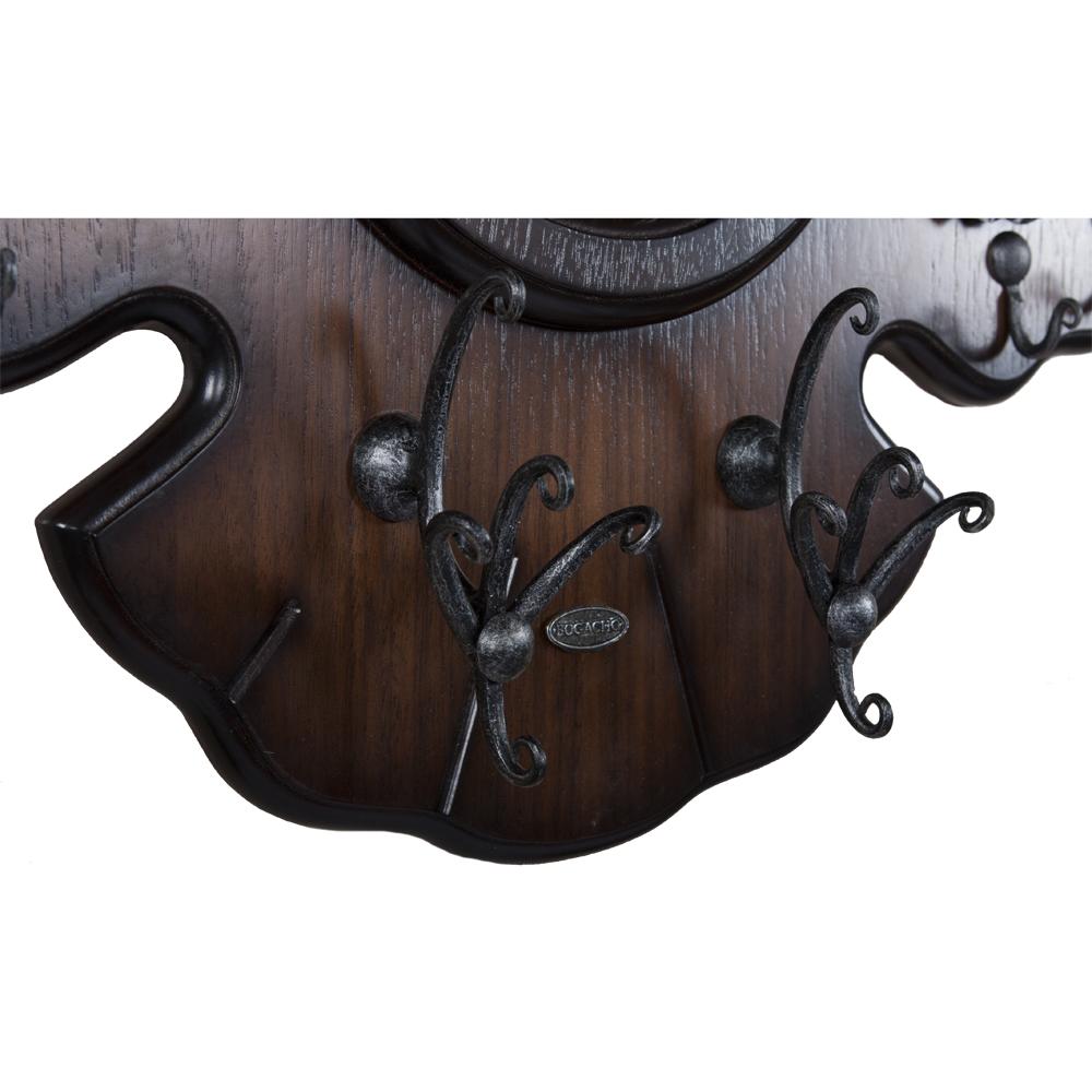 11507 Вешалка настенная Bubo Орех Оберджин Античное Серебро BOGACHO 4627138184721 - Вид №5