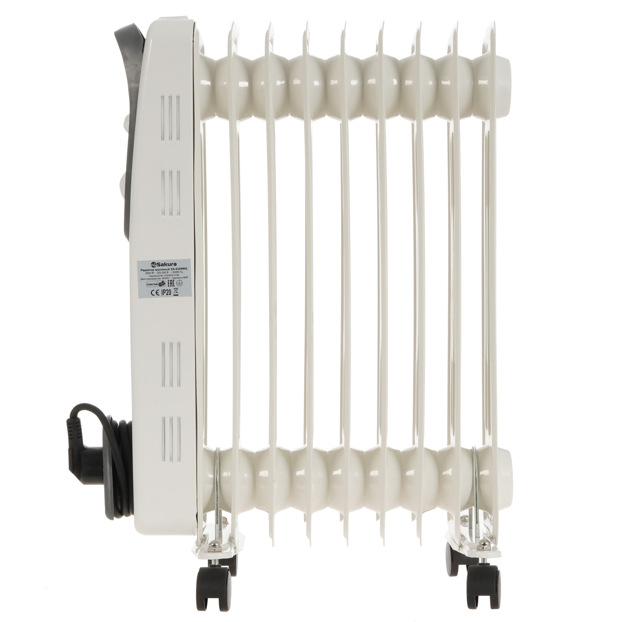 5348953 Масляный обогреватель Sakura SA-0329WG белый STDN-0025757 - Вид №2