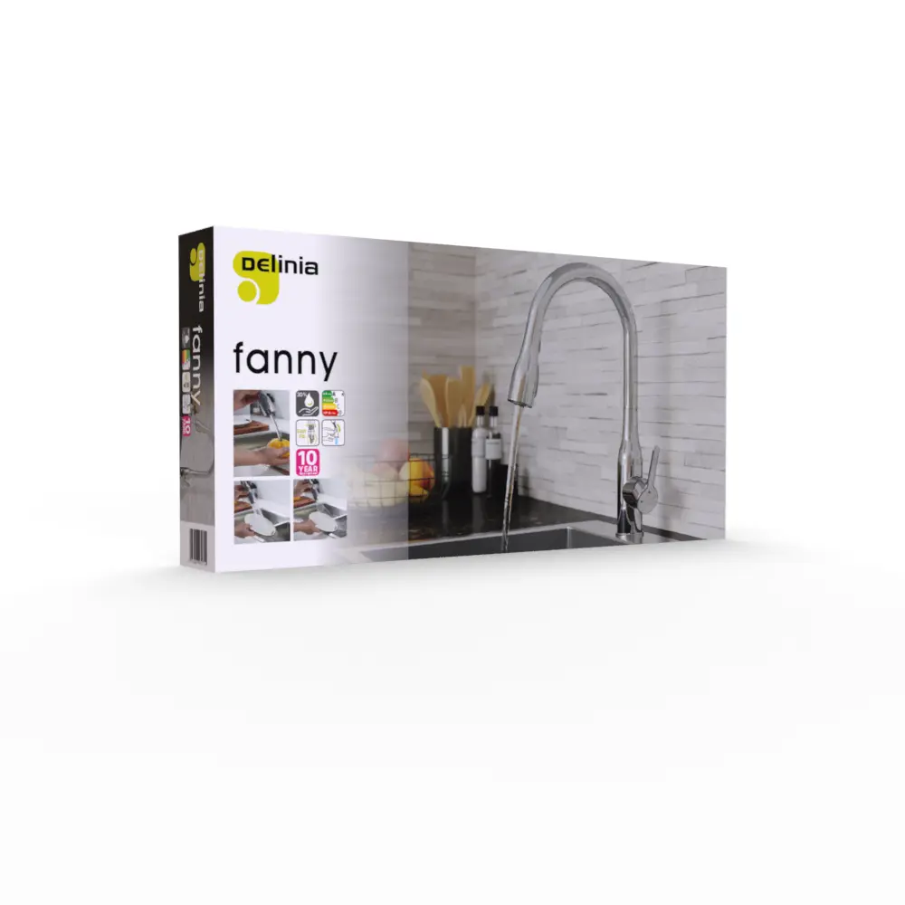 Смеситель кухонный Delinia Fanny общая высота 40.0 см цвет хром STLM-2080972 - Вид №12