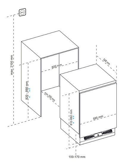 5339950 Встраиваемый морозильный шкаф Korting KSI 8189 F STDN-0054249 - Вид №2