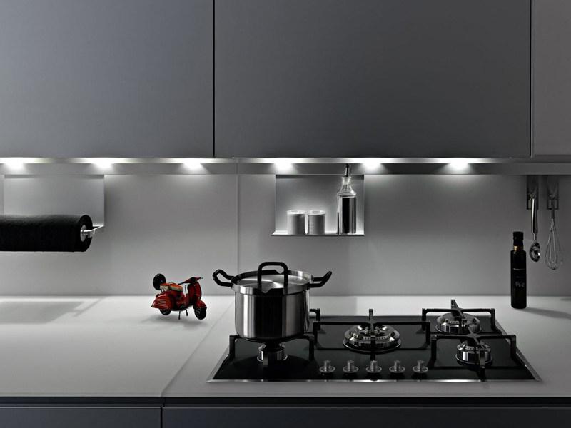VALCUCINE Кухня из алюминия, окрашенного в белый цвет Riciclantica sun-id-1430428 - Вид №6