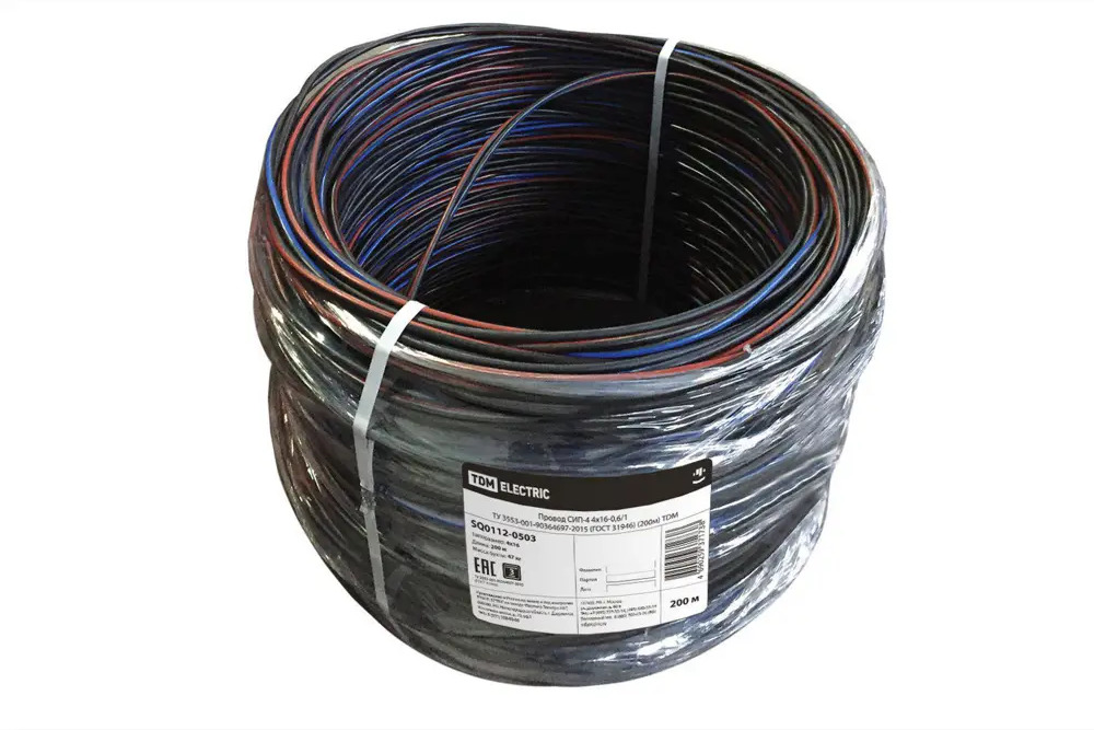 91259985 Провод TDM Electric СИП-4 4x16 200 м ГОСТ STLM-0525396