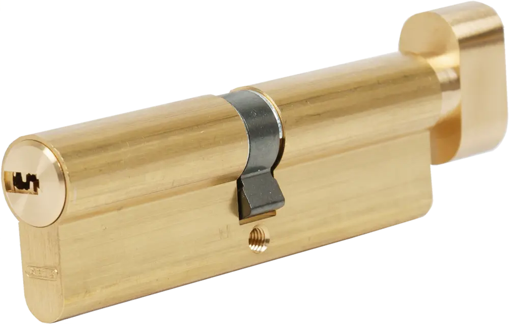 82441707 Цилиндр Abus KD6MM, 50x50 мм, ключ/вертушка, цвет золото STLM-0027378