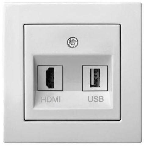 28-035 Розетка HDMI/USB Liregus Epsilon белый