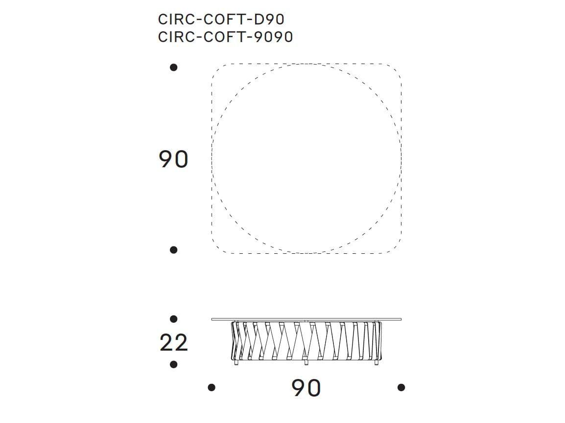 Низкий садовый стол с круглой столешницей из Дектона Nodo Italia цирк ARCH-00087223 - Вид №4