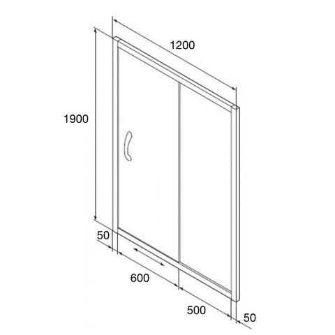 Orange E23-12080TCR Душевой уголок без поддона с раздвижной дверкой. Цвет хром белый sun-id-1517264 - Вид №1
