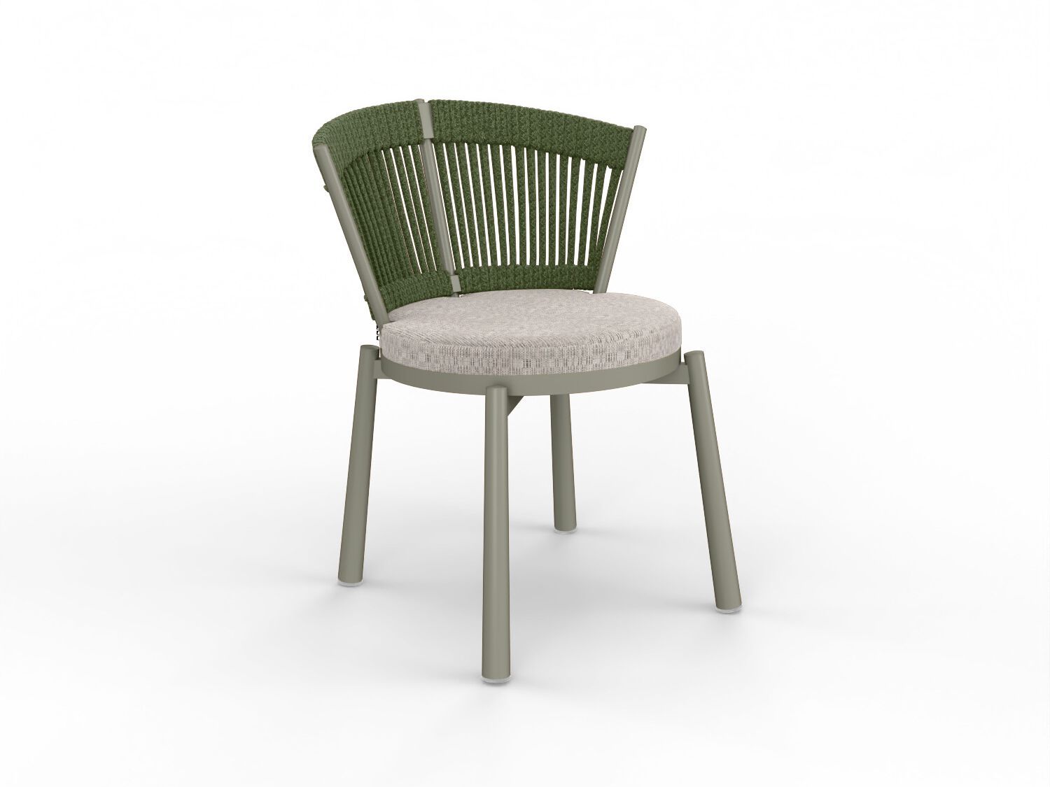 Веревочный и алюминиевый садовый стул со встроенной подушкой без подлокотников YAAZ Черепаха ARCH-00028788 - Вид №3