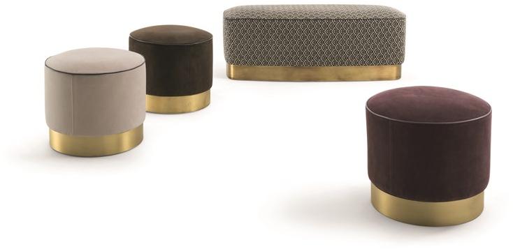 Frigerio Salotti Круглый пуф из ткани Joey sun-id-1490917 - Вид №1