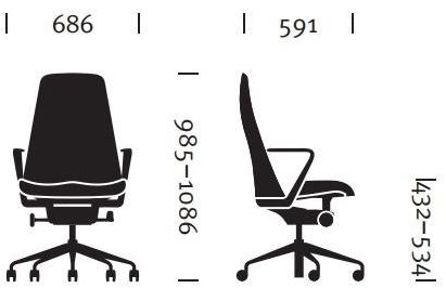 Herman Miller Поворотное кресло руководителя из ткани с высокой спинкой Taper sun-id-1503808 - Вид №4