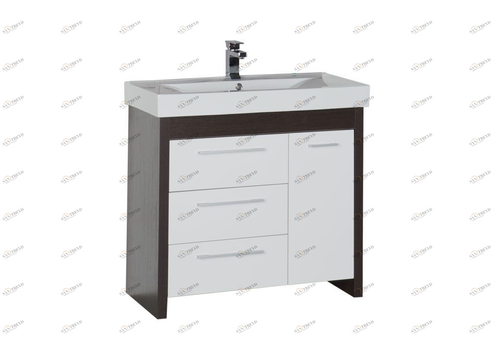 Тумба с раковиной Aquanet Тиана 100 венге 0017268000169715