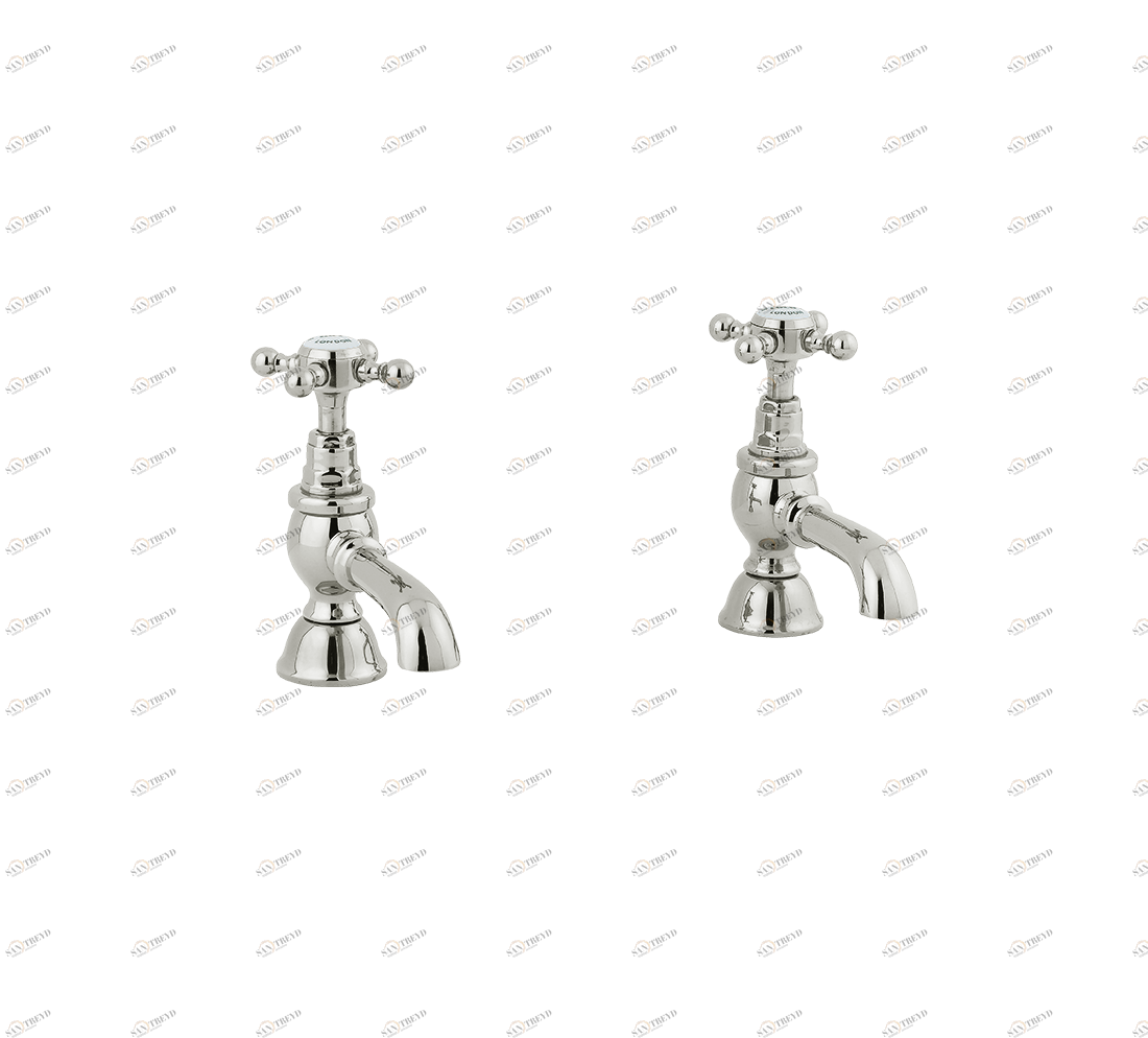 Gentry Home Смеситель для раковины мостик на 2 отверстия 200мм Mayfair Nickel GH102134