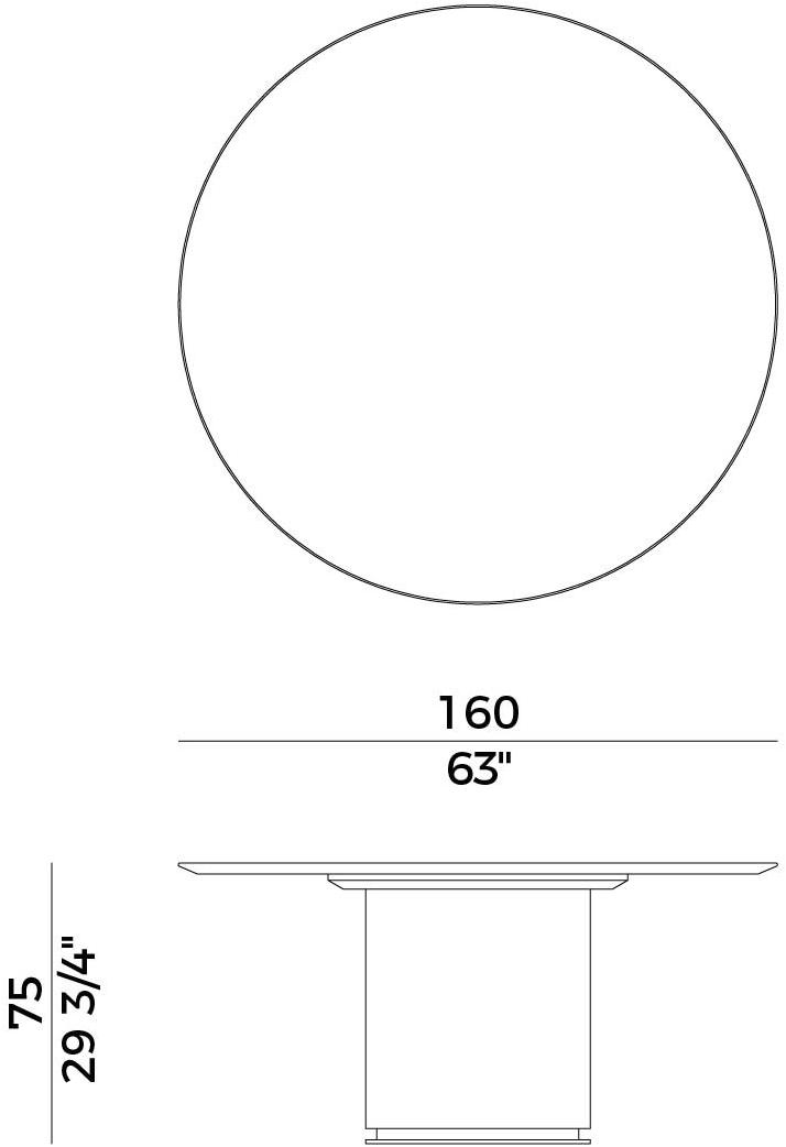 Potocco Круглый мраморный стол Otab 883/t - Вид №6