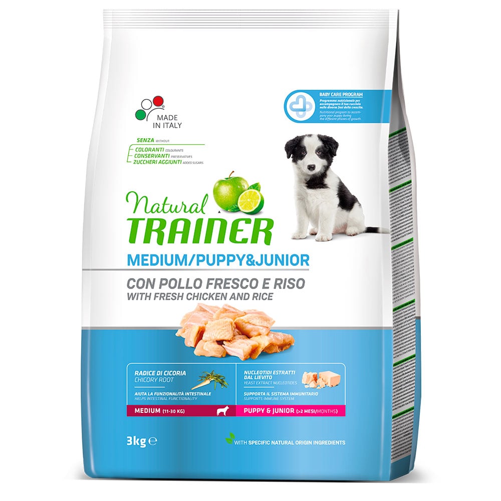 ПР0059530 Корм для щенков TRAINER Natural Medium для средних пород сух. 3кг NATURAL TRAINER 