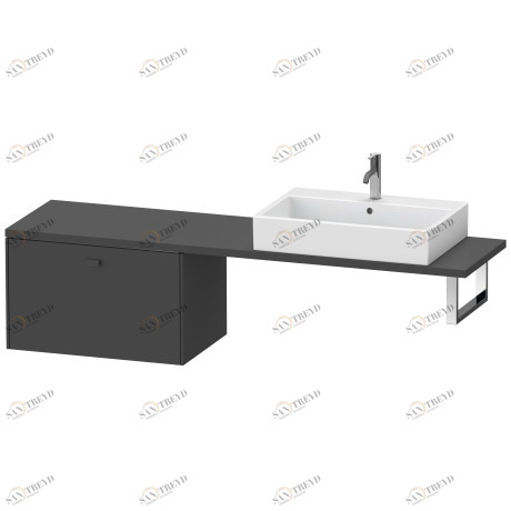 BR514304949 Brioso Шкафчик для компактной консоли Графит матовый, декор Duravit