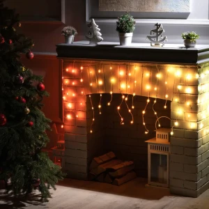 91406996 Электрогирлянда комнатная Luazon lighting 9423173 бахрома 3x3 м 144 ламп прозрачный 1 режимов работы STLM-1327996