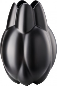 10640553 Rosenthal Ваза Rosenthal Суть 20см, фарфор, черная, матовая (Седрик Раго) Фарфор