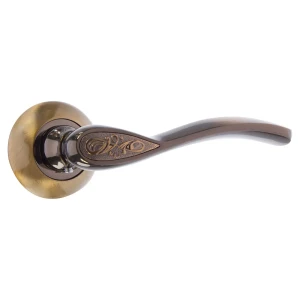 Ручки дверные на розетке Lorena 102, ЦАМ, цвет кофе 15462401 STLM-2146432