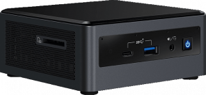 BXNUC10I7FNHJA2 Nettop nuc, core i7-10710u, 4.7 ghz turbo, 8gb ddr4-2666 sodimm pre-installed (up to 64gb max), vga uhd graphics (usb-c(dp1.2)+hdmi 2.0a), 4xusb3.1, 1x16gb m.2 ssd ( optane), 1x1tb sata3 2.5hdd, gbl, wifi+bt, sdxc slot, black,vesa, powerco
