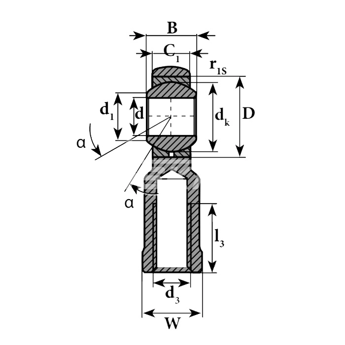 IS2739 Шарнирный наконечник TSFL14CSS ISKRA  - Вид №1
