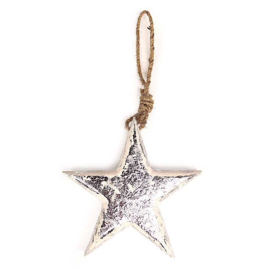 Украшения подвесные Silver Stars/Trees/Hearts, деревянные, в подарочной коробке, 24 шт Enjoyme ENNY0012 - Вид №9