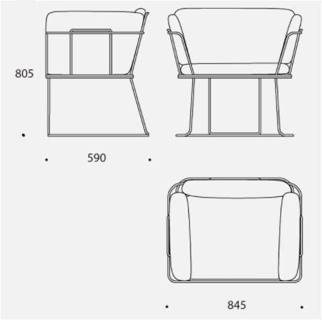 Тканевое кресло B-LINE ARCH-00115165 - Вид №5