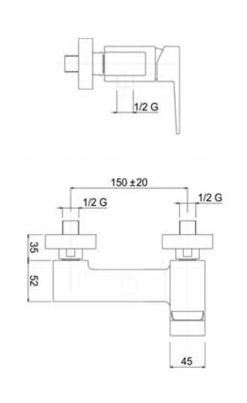 Смеситель для душа однорычажный Cezares JUMP-DM-01 - Вид №1