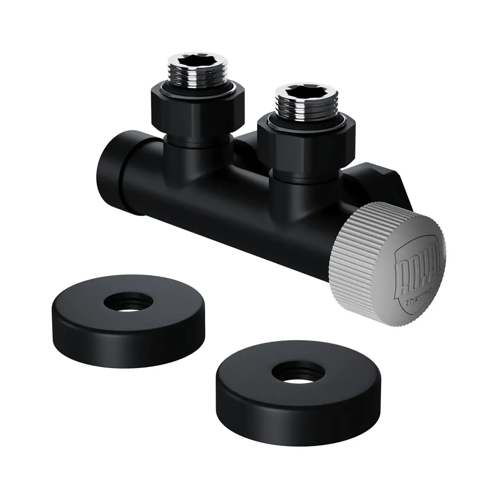 Узел нижнего подключения термостатический угловой Royal Thermo Design Pro 1/2" латунь цвет черный 89423327 STLM-2177473 