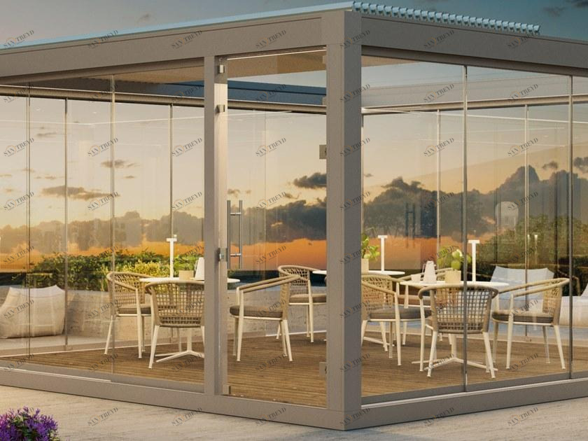 PRATIC F.lli ORIOLI Стеклянная входная дверь для экстерьера Glass sun-id-1425370