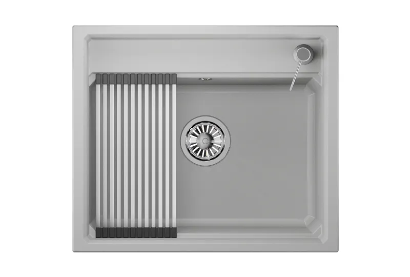 KS-6003, АРКТИК (БЕЛЫЙ), кухонная мойка, кварц GRANULA 6003-ST313 - Вид №1